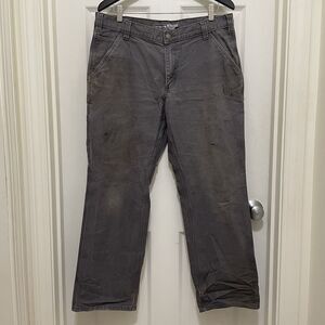 Carhartt Rugged‎ Flex Relaxed Fit Duck Utility Work Pant Distressed 36 X 30 Gray